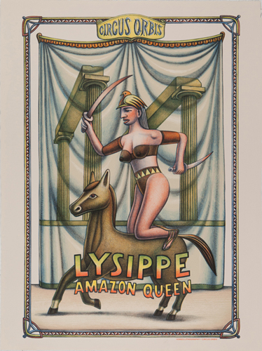 Lysippe the Amazon Queen, lithograph