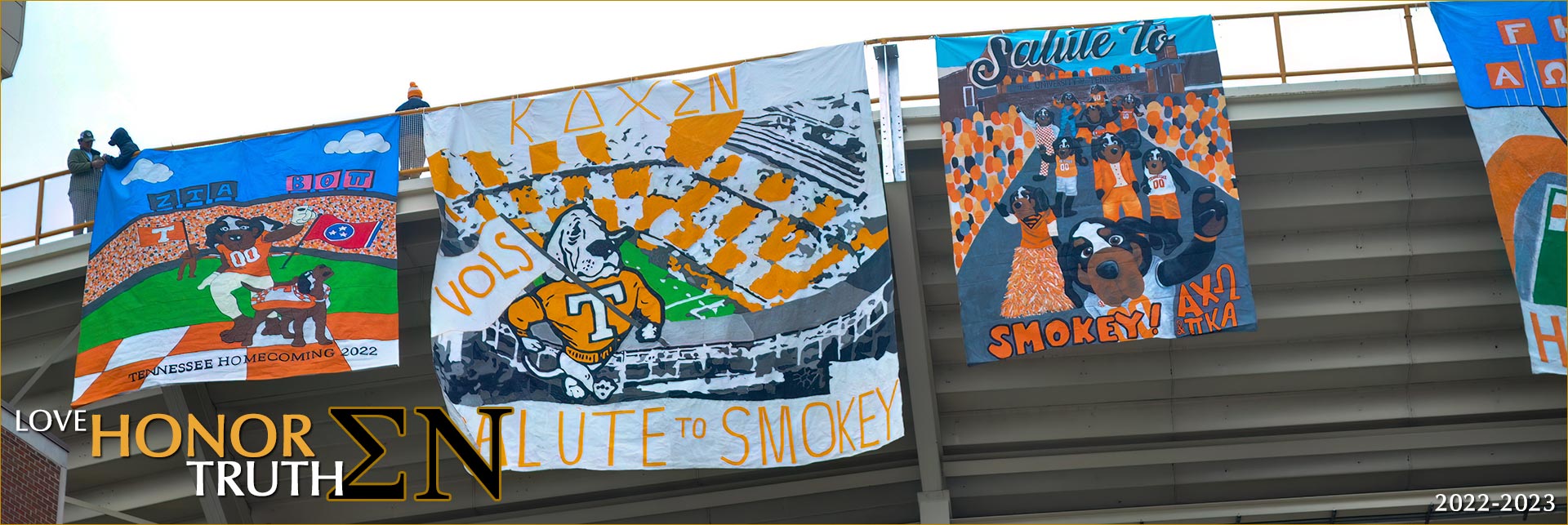 2023 Homecoming Banner At Neyland Stadium