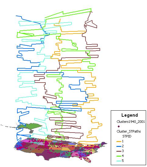 Aggregated Space-time Path in ArcScene